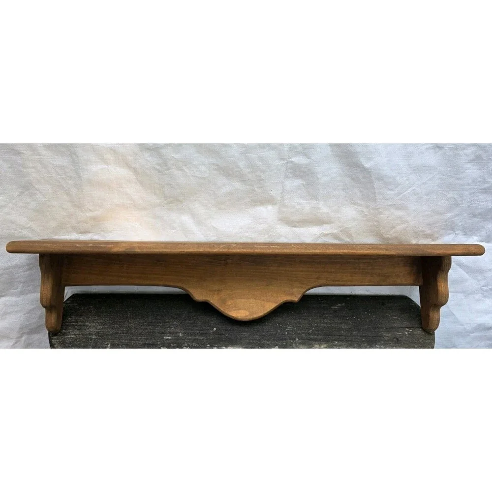 Vintage Country Pine Wooden Wall Shelf 30